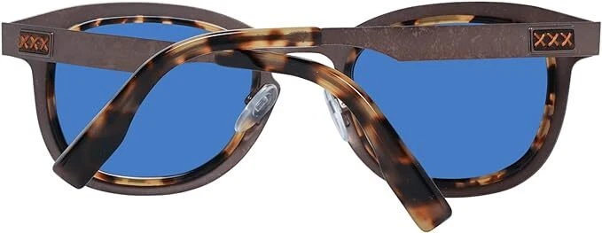 Gafas de sol para hombre Ermenegildo Zegna ZC0007 38V bronce redondo azul 50-23-145 mm Foto 3 de 3