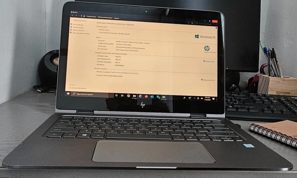 HP ENVY x360 -13.3 inch with multi touch screen 500 ssd and 16 GB Ram and corei7 - Image 3 of 4
