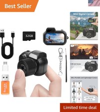 Mini Retro Keychain Camera: 32GB, 8MP  100 Min Life for Capturing Memories