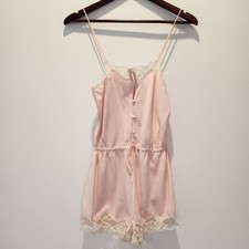 Vtg NWT Victoria's Secret Gold Label Pink Lace One Piece Lingerie Teddy