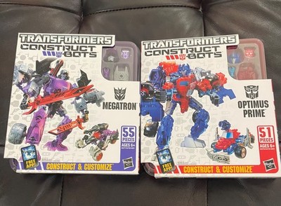 Transformers Construct Bots OPTIMUS PRIME MEGATRON Hasbro 51 pieces New In Box