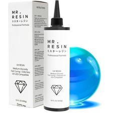 MR. RESIN 500g Crystal Clear UV Epoxy Resin for Jewelry, Crafts, Fast Cure