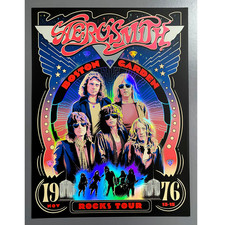 *REAL* Aerosmith Boston Garden FOIL Concert Poster Arian Buhler Screenprint 1976