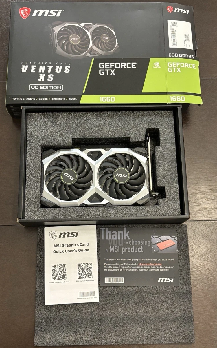MSI NVIDIA GeForce GTX 1660 NVIDIA Computer Graphics Cards for