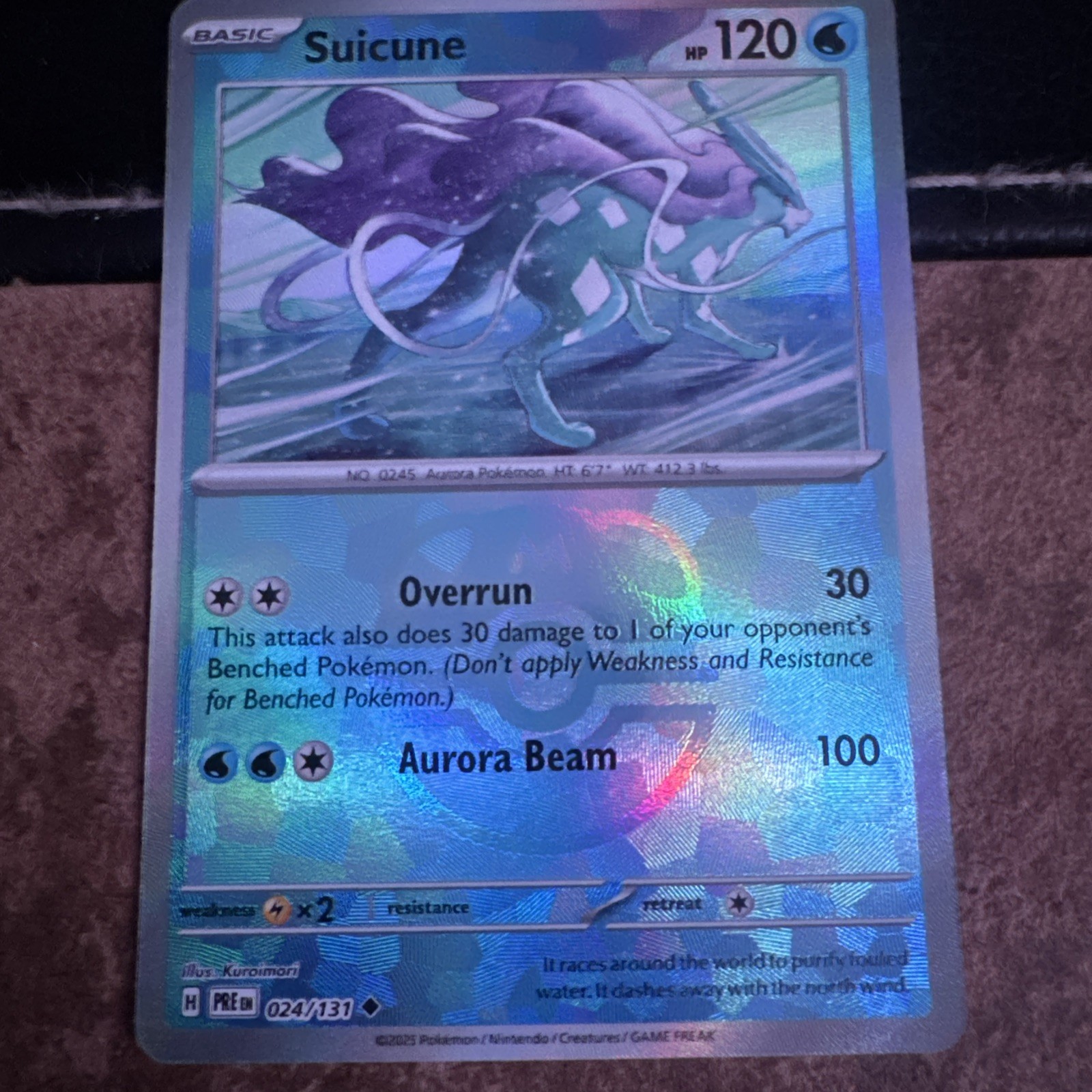 Pokémon TCG SV-Prismatic Evolutions Suicune #24/131 Uncommon Master Ball MINT