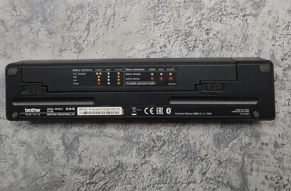 Brother Mobile Portable PocketJet PJ-763 A4 Thermal Printer Bluetooth Tested - Immagine 2 di 3