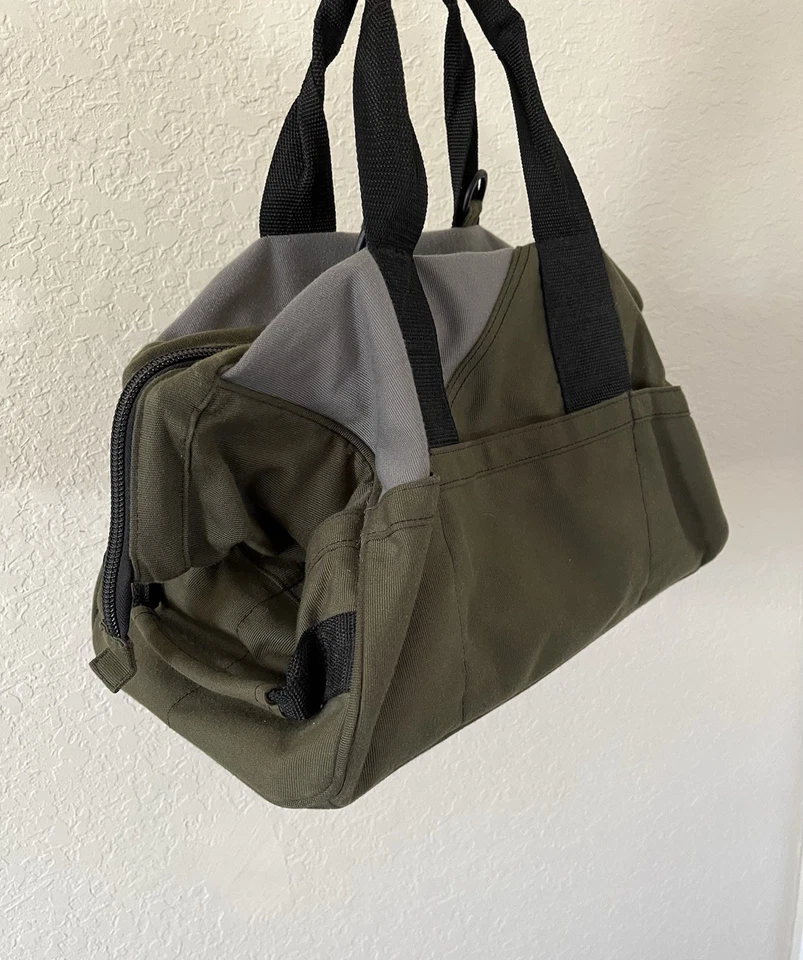 L.L Bean Verde Lona Utilidad Exterior Bolsa de Campo con Correa de Hombro Adjuntable Foto 3 de 4