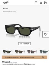 PERSOL Adrien PO3347S 95/31 Black Unisex 55 mm Designer Sunglasses