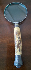 Handheld Magnifying Glass with Antler-Style Handle, Made in Italy