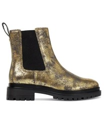 NEW Womans Ralph Lauren Black & Gold Distress...