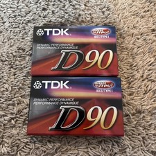 Lot of 2 NEW SEALED TDK D90 High Output Type I Blank Audio Cassette Tapes