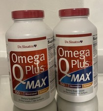 Dr. Sinatra Omega Q Plus MAX Heart Health 100mg of CoQ10 Turmeric 2 BOTTLES 180