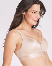 Bali Womens One Smooth U Bounce Control Wirefree Bra DF3458 Light Buff 42d NWT