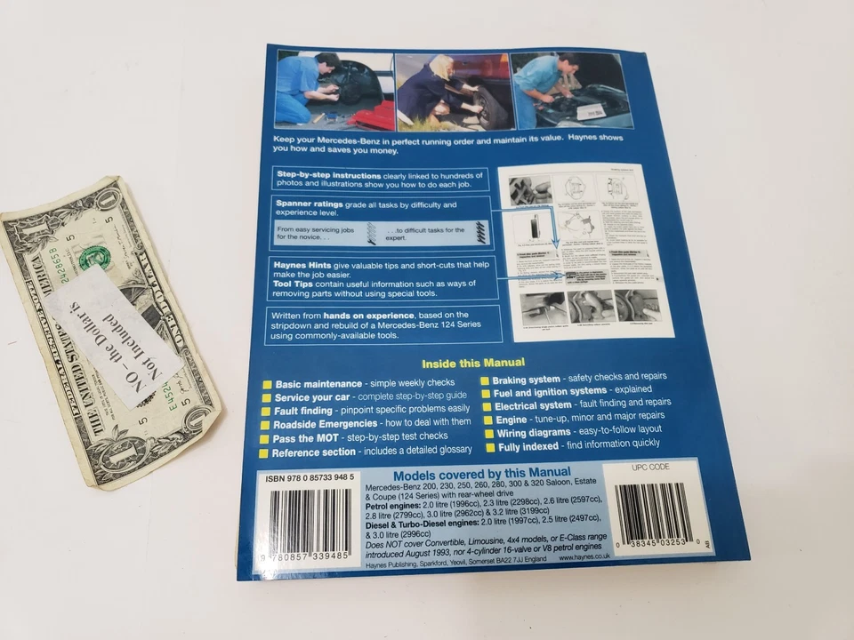 Haynes - Mercedes-Benz 200 230 300 gasolina y diésel (85 - ago 93) manual de reparación Foto 3 de 4