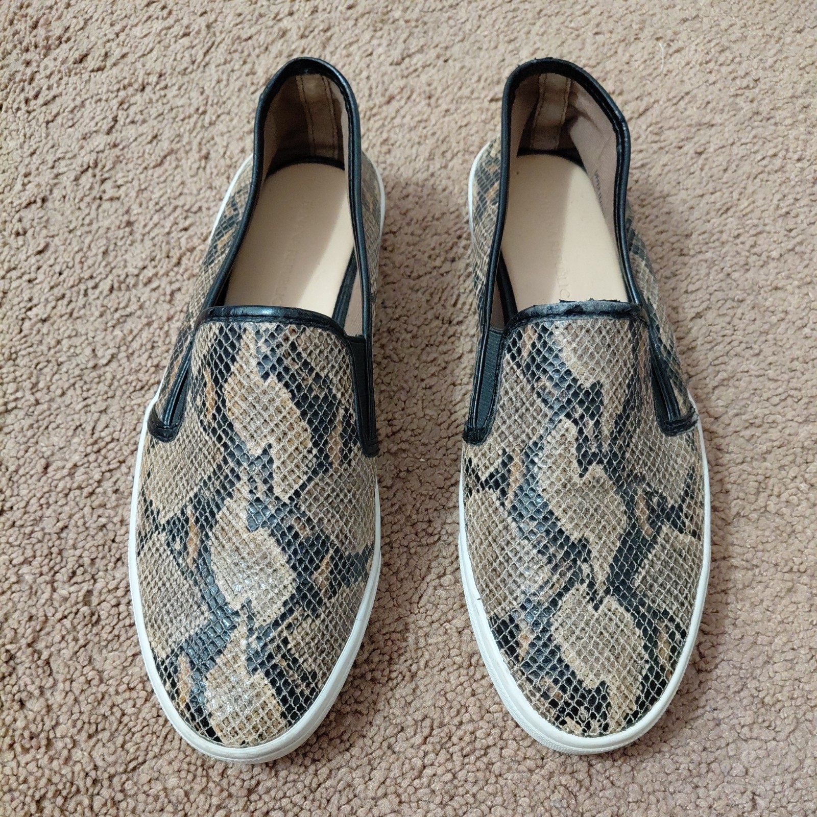 Banana Republic Snakeskin Python Print Leather Sl… - image 2