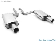 Fox Edelstahl Duplex Sportauspuff Audi S4 Cabrio B6 B7 je 90mm rund doppelwandig