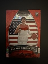 2020-21 Panini Prizm Draft Picks - Global Prospects LaMelo Ball #98 Red Ice RC