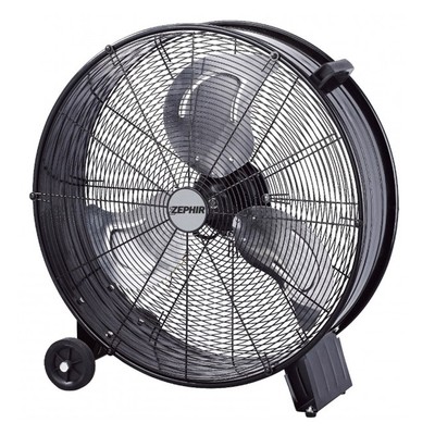 Ventilatore Industriale Zephir PF45CR - 45 Cm, 120W, 3 Velocità, Inclinabile, In Acciaio Cromato, Potente E Resistente