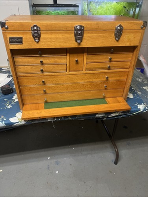 #ad #ad Grizzly T33970 26quot; Series 10 Drawer Red Oak Tool Chest No Key $300.00