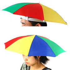 Multi Color Novelty Umbrella Hat Brolly for Golf Fishing Hunting Head Cap
