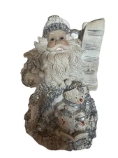 Vintage Mistletoe Moments Santa & Snowmen Figurine Christmas Holiday Decor 4.5”