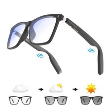 Smart Glasses Bluetooth Audio Photochromic Sunglasses Built-in Speaker Mic