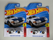 2026 Hot Wheels Mainline Ferrari 365 GTB4 Competizione White Case C Lot of 2