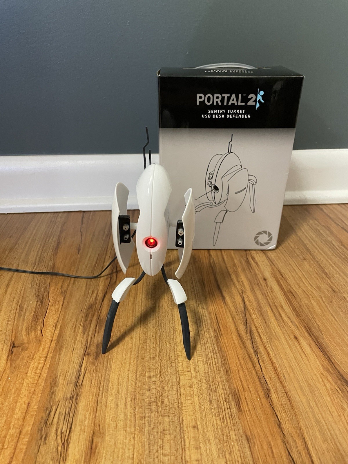 ThinkGeek Portal 2 Sentry Turret USB Desk Defender by Valve Lights And Has Sound