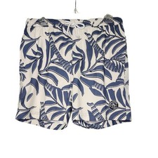 ORIGINAL PENGUIN Palm Leaf Swim Shorts BARELY BLUE Size M