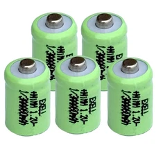 Exell 5pc EBC-515 1/3AAA 80mAh NiMH Button Top Battery