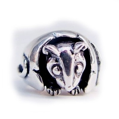 Rattenjahr V2 Sterling Silber Ring