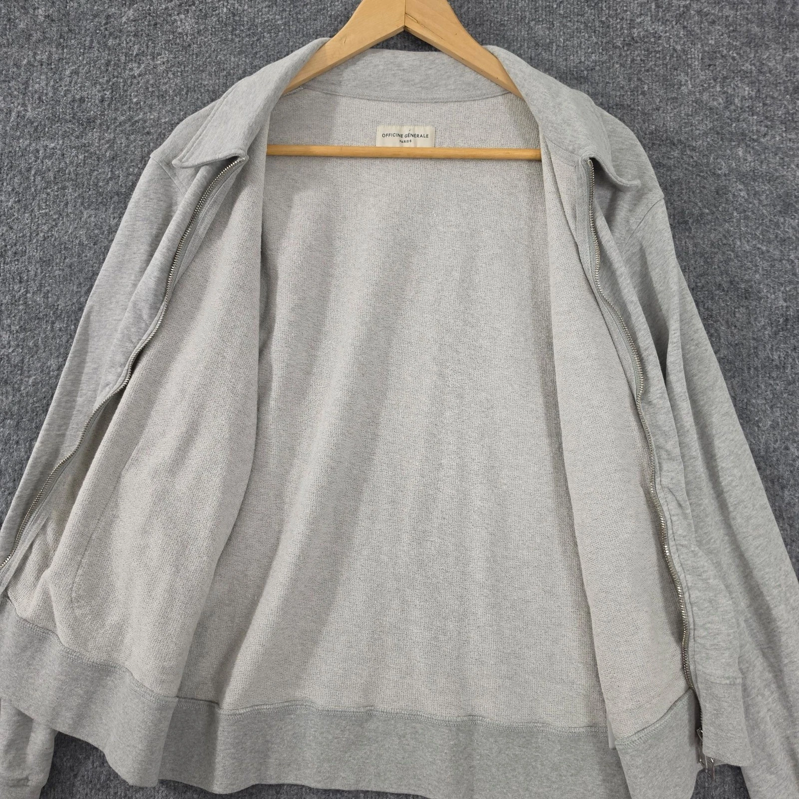 Officine Generale Jacket Men Medium Esborn Zip Through Sweat Minimalist Casual image 5
