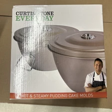 Curtis Stone 2 Pc Set 1 Qt & 2 Qt Hot & Steamy Pudding Cake Molds Bakeware