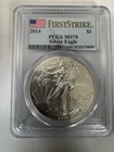 2014 $1 American SILVER EAGLE - MS70 PCGS - First Strike -