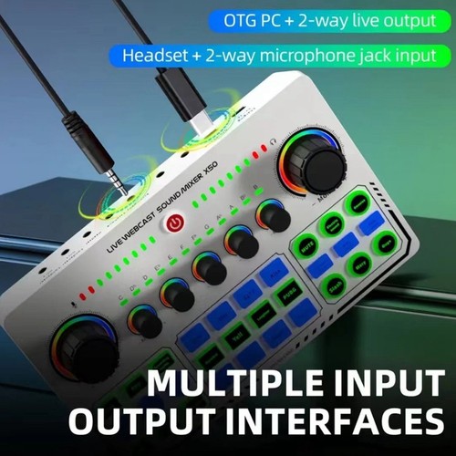 X50 Live Sound Card Audio Mixer Recording Desktop Singing BT OTG Digital8932 - Photo 2/10
