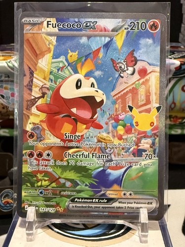 Pokemon Fuecoco ex 147/128 Me: 30th Celebration Holo SIR 14Y
