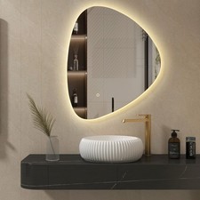LED Illuminated Bathroom Mirrors Wall Mounted with Touch Sensor Frame& Frameless