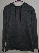 Adidas Ultimate Gray Cowl Neck Pullover Hoodie Women s Medium Athletic Climawarm
