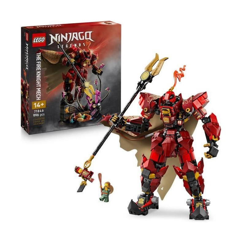 Idée cadeau ado LEGO NINJAGO 71846 Le Robot du Chevalier de Feu maquette à construire 14 ans
