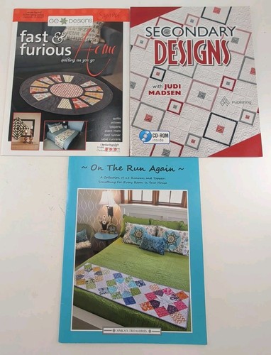 Lot 3 Quilting Books: Secondary Designs Judi Madsen, Fast & Furious, Anka’s Run