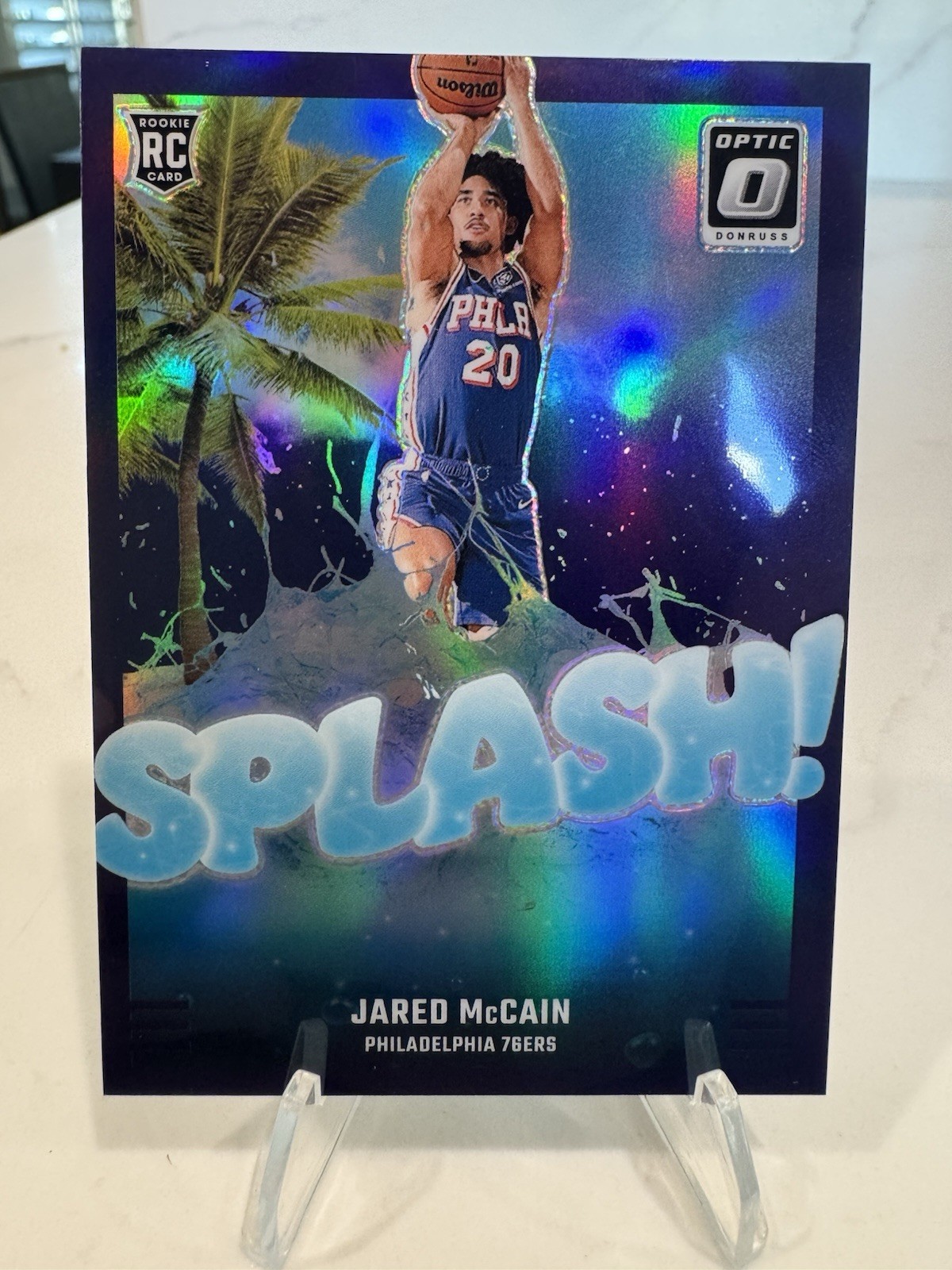 2024-25 Panini Donruss Optic - Splash! Jared McCain #3 Purple Prizm (RC)
