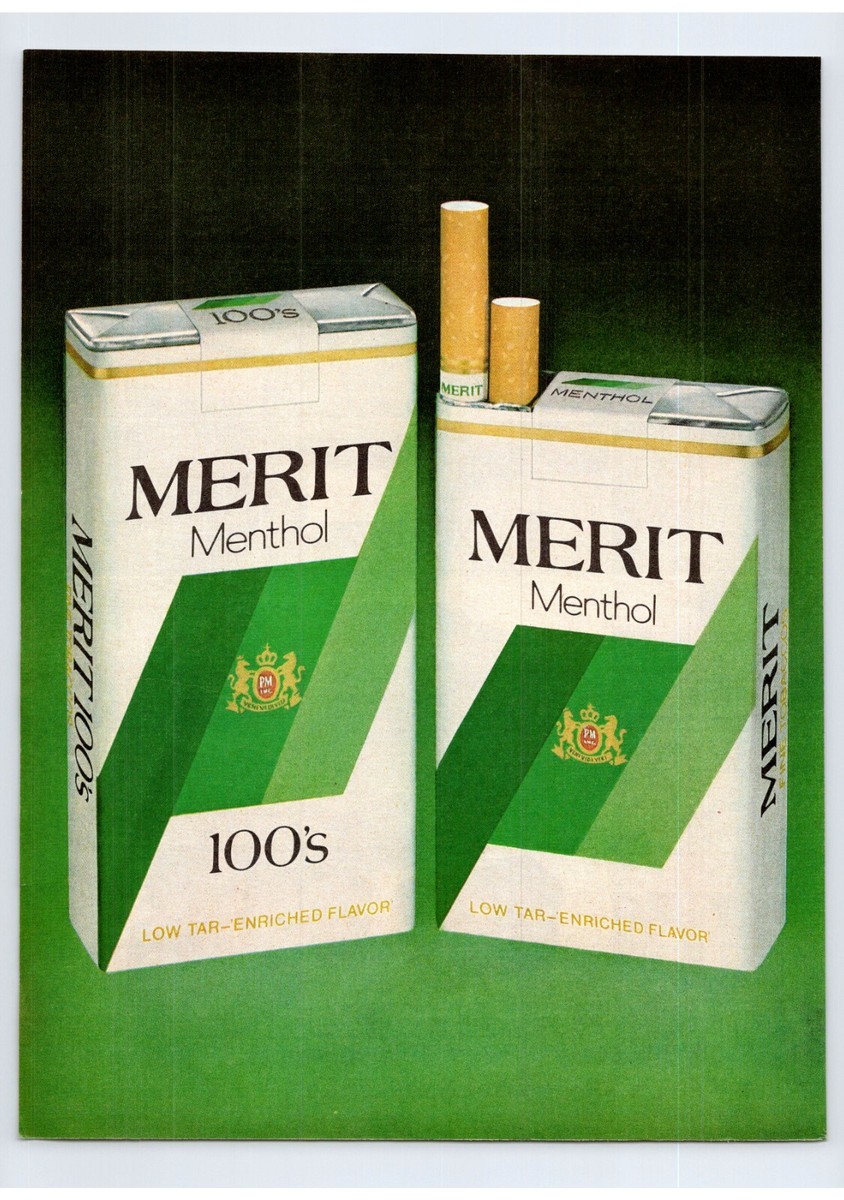 merit bay cigarettes 1979 MERIT MENTHOL CIGARETTES Vintage 8