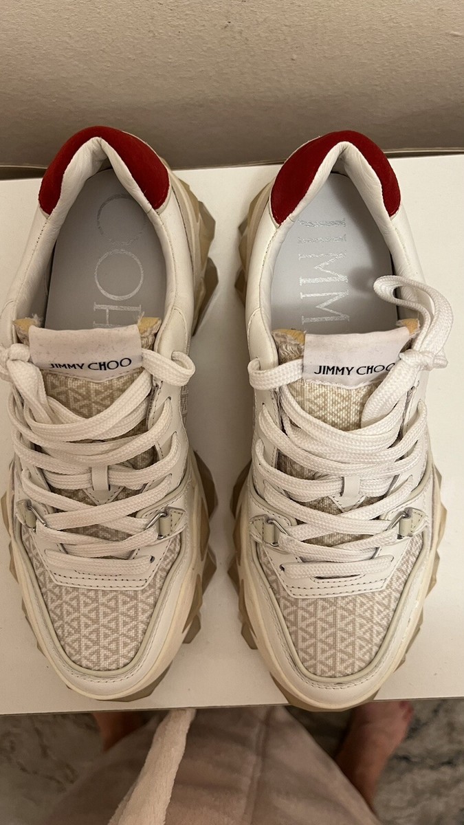 Jimmy Choo Diamond X Trainer/F Leather & Mesh Sneaker