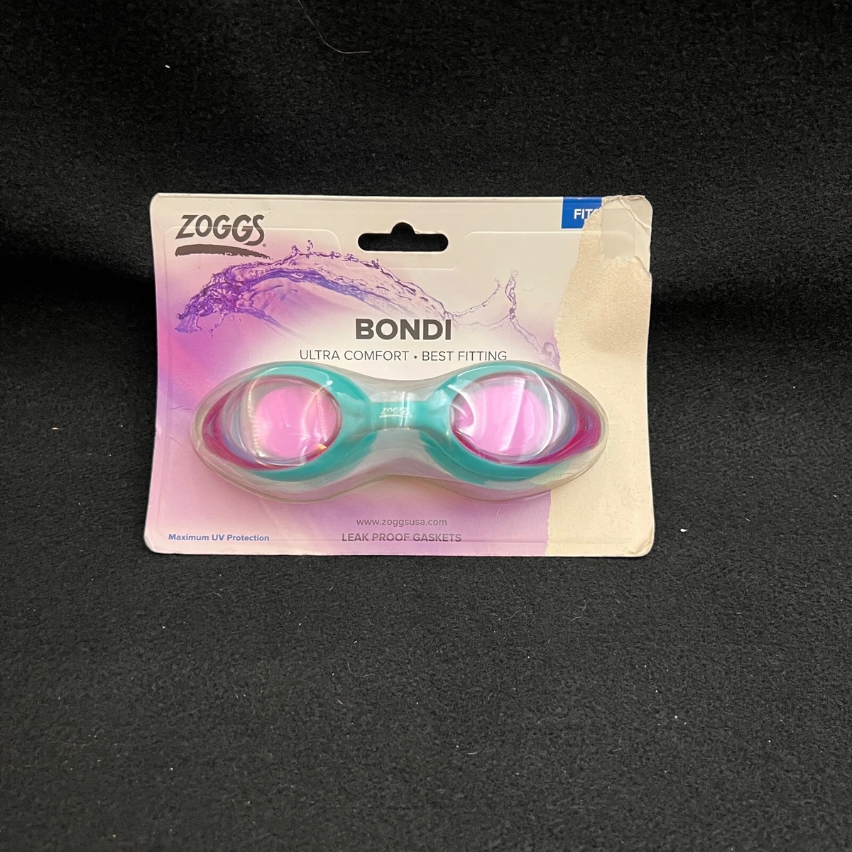 New Zoggs Bondi Silicone Swimming Goggles Soft Frame NOS
