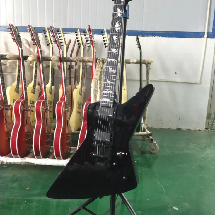 James Hetfield Explore Electric Guitar Black Man-wolf Black Hardware H-H Pickups - Image 2 of 4