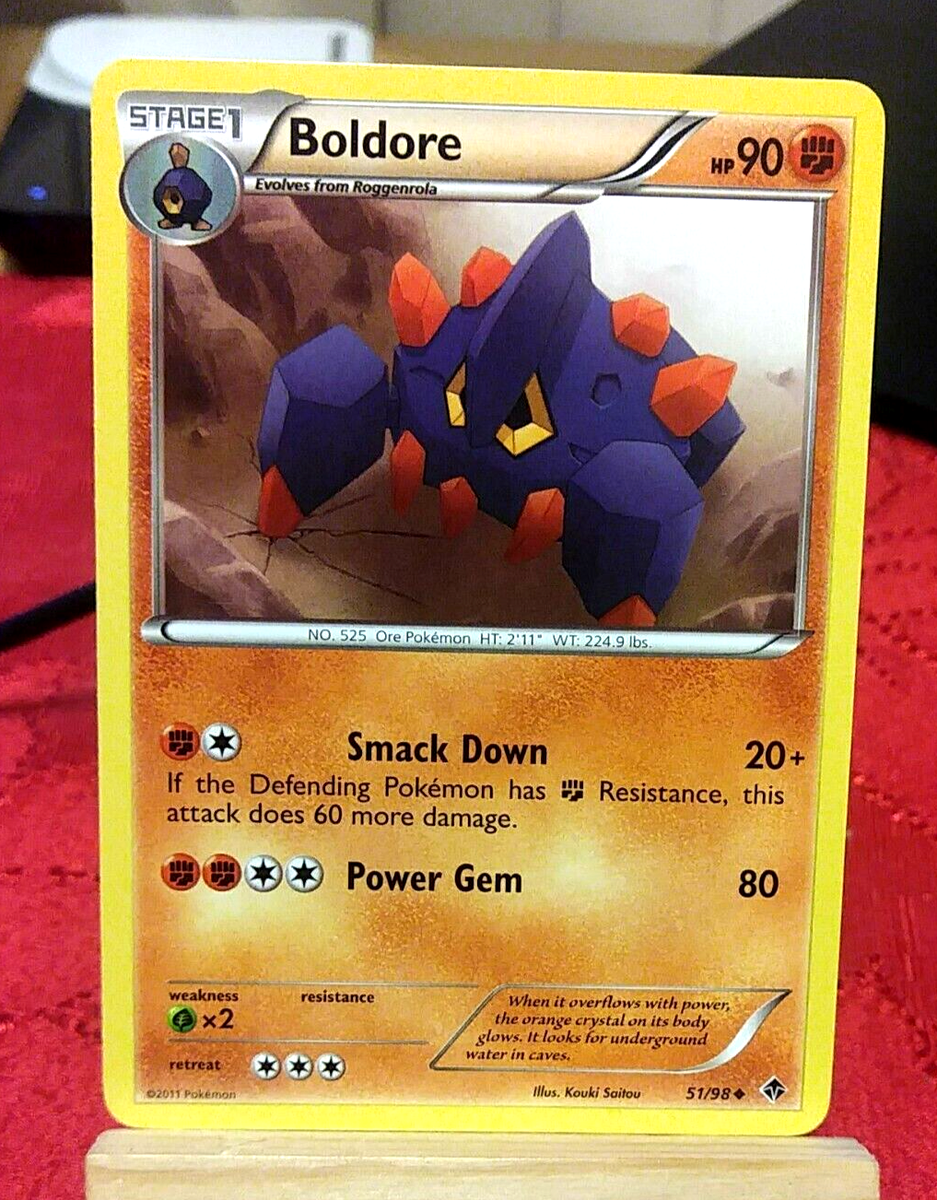 POKEMON Boldore 51/98 Emerging Powers Set, Uncommon, NM Condition