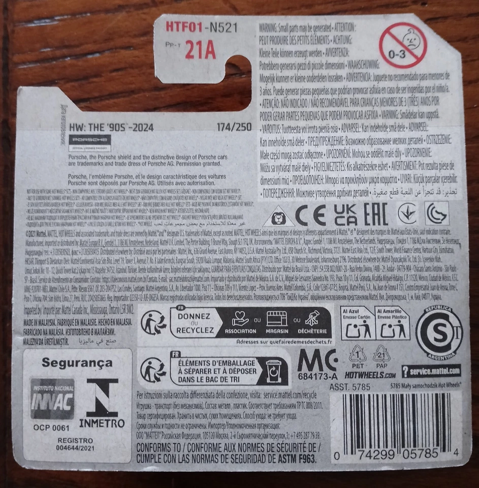 Hot Wheels 2024 '96 PORSCHE CARRERA  Magnus Walker HW: THE '90S 1/10 174/250 - Immagine 2 di 2