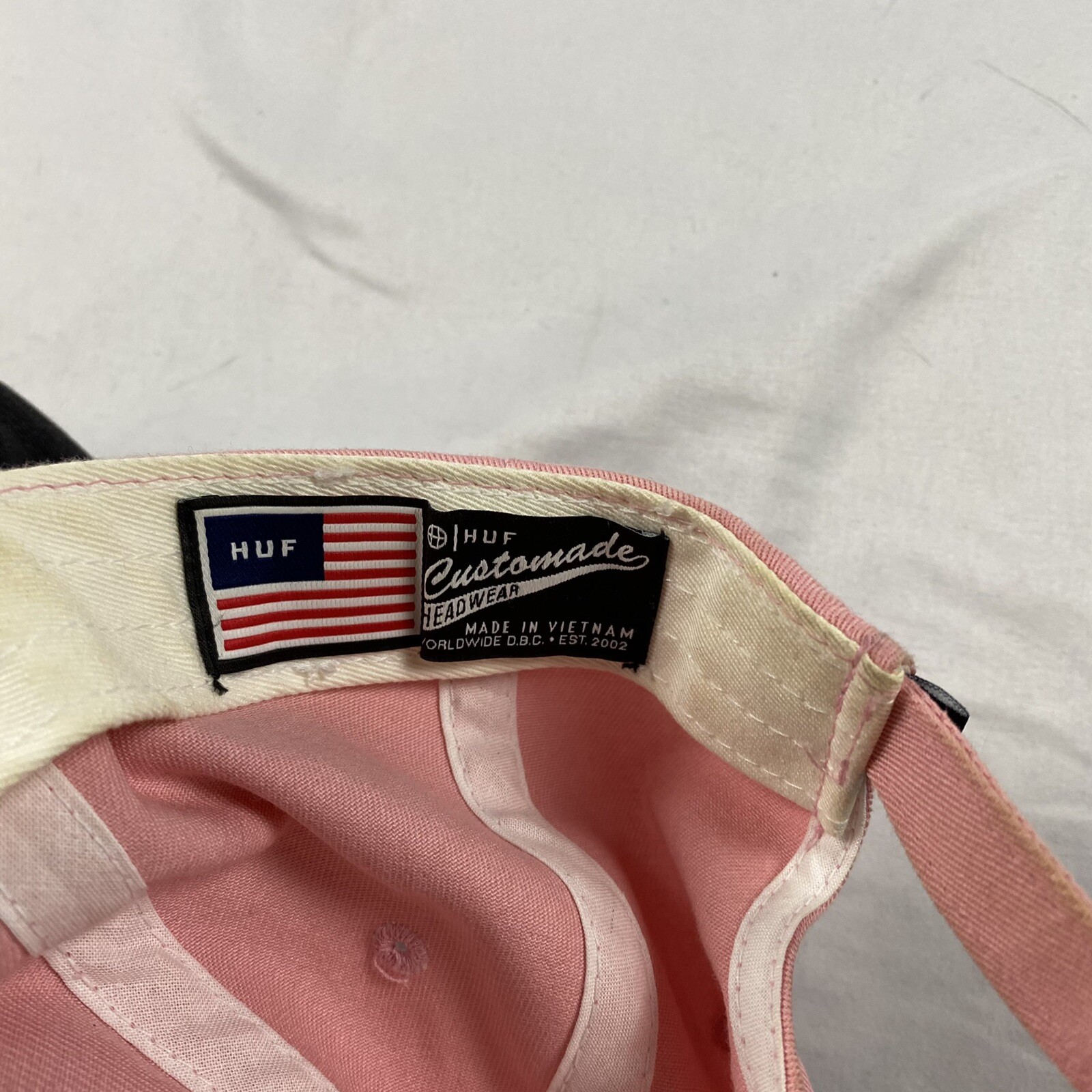 HUF  Script Logo Pink Adjustable Hat - image 7