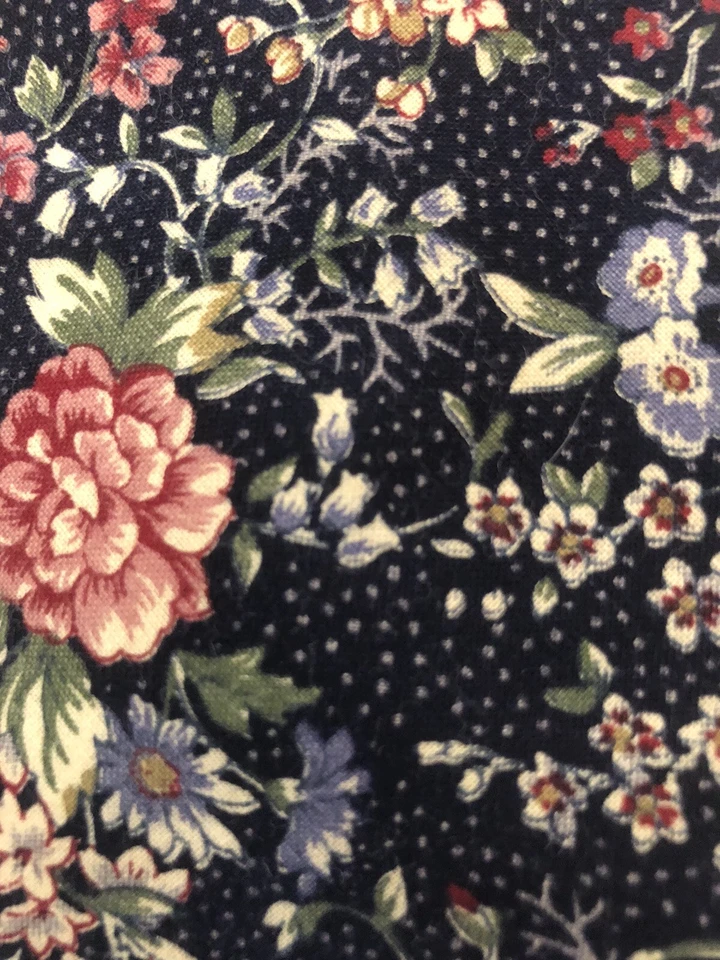 Corbata floral azul remache de Boston de algodón para hombre #25126 Foto 4 de 4