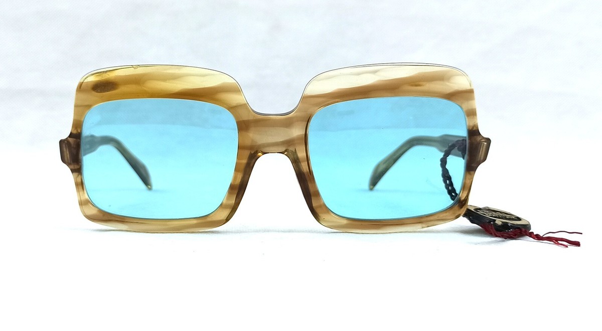 RARE ESSEL BOUTIQUE SUNGLASSES VINTAGE SQUARE HONEY FRAME 
